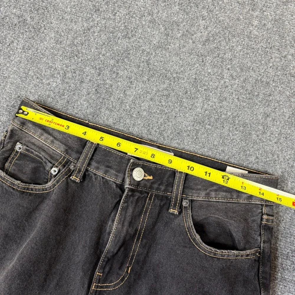 Pacsun Extreme Baggy Jeans Mens 28x30 Black Heel Drag Rigid Non Stretch Skater